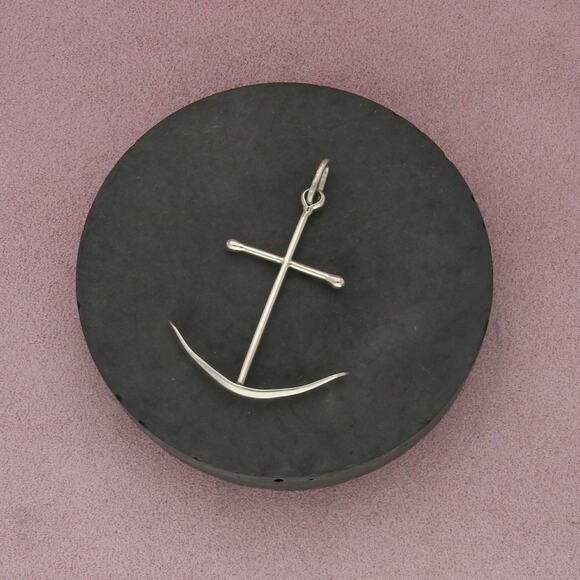 Sterling Jewelry - sterling silver vintage nautical anchor pendant